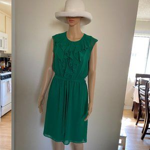 SOHO Apparel LTD Green Chiffon Ruffled Cocktail Dress Size 8